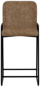 International Furniture Direct Seating Blacksmithing Matte Black/Cognac 30" Bar Stool-2