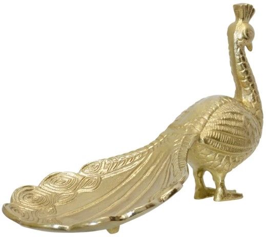StyleCraft Champagne Gold Large Peacock Dish-1