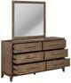 Liberty Furniture Shaker Lakes Harvest Brown Dresser and Mirror-5