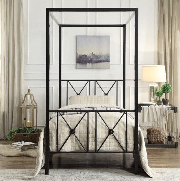 Homelegance® Rapa Black Youth Twin Platform Bed-1