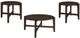 Coaster® Cota 3-Piece Dark Brown Occasional Table Set-0