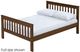 Crate Designs™ Furniture Brindle Full XL Mission Bed-0