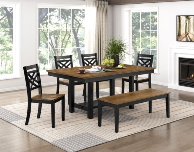 Homelegance® Tyler Black/Brown Side Chair-1