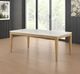 New Classic® Home Furnishings Essence White Marble Table Top with Natural Base-1