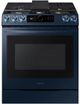 Samsung BESPOKE 30" Fingerprint Resistant Navy Steel Slide-In Gas Range-0