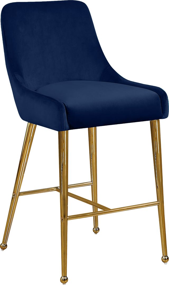 Meridian Furniture Owen Navy Velvet Counter Stool-0