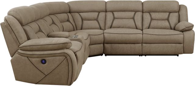 Coaster® Higgins Gray Power Reclining Sectional-1