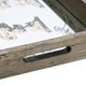 A & B Home Greta 2-Piece Brown Rectangular Glass and Wood Tray Set-5
