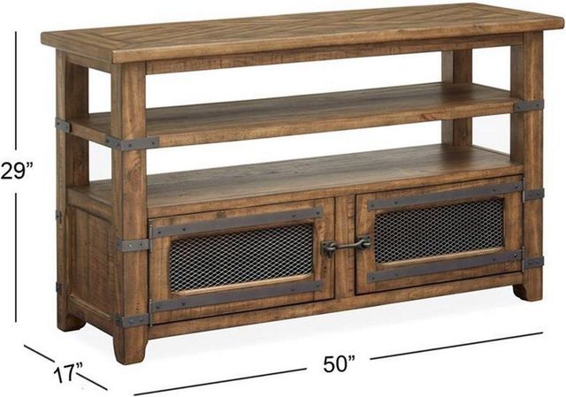 Magnussen Home® Chesterfield Farmhouse Timber Rectangular Sofa Table-1