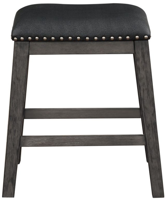 Homelegance® Timbre Black/Wire Brushed Gray Counter Height Stool-2
