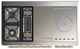Ilve® Majestic III 48" Custom Pro Style Dual Fuel Natural Gas Range with Triple Glass Door and Brass Trim-2