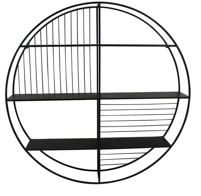 Moe's Home Collection Portal Black Wall Shelf-0