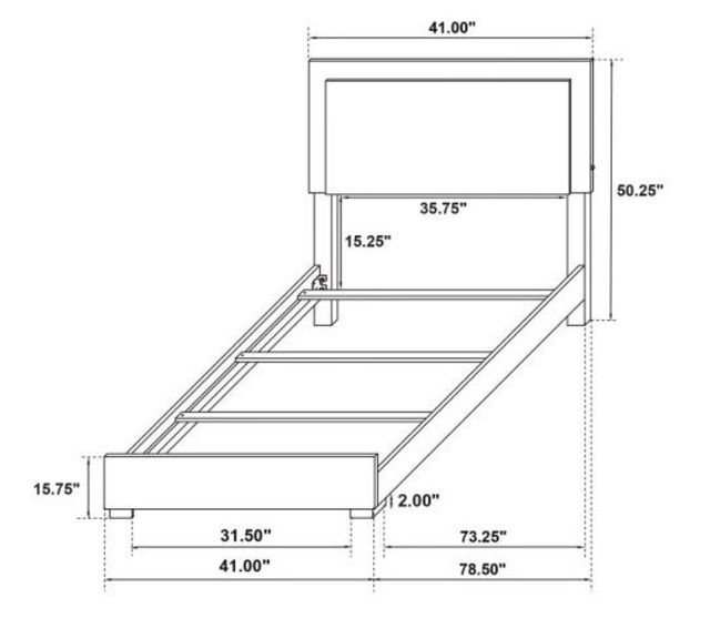 Coaster® Marceline Black Twin Panel Bed-3