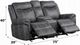 ACME Furniture Zubaida Dark Gray Power Reclining Loveseat-2