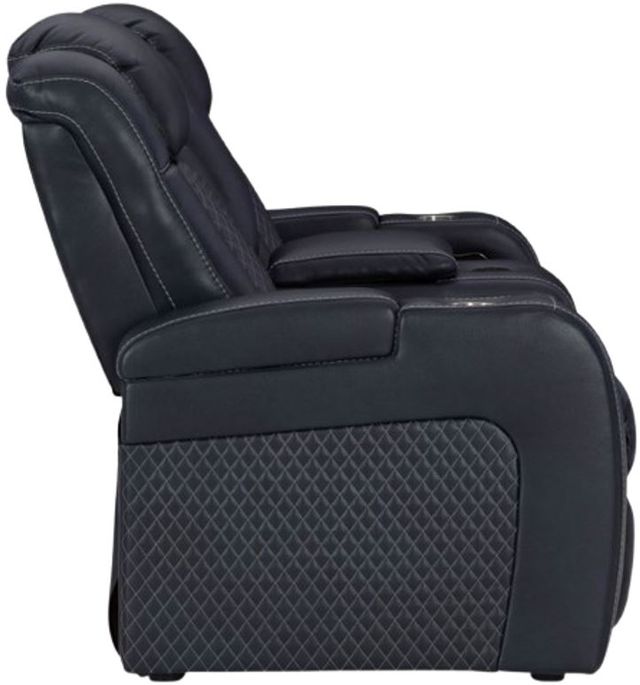 Signature Design by Ashley® Fyne-Dyme Sapphire Power Reclining Loveseat with Adjustable Headrest-3