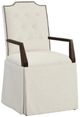 Fairfield® Customizable Dining Entree Empire Button Back Skirted Arm Chair-0