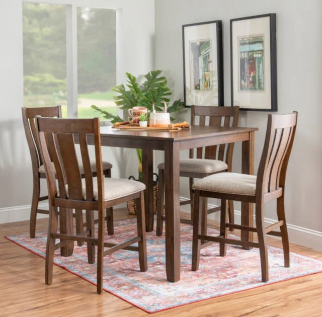 Powell® Landry 5-Piece Brown Counter Table Set-1