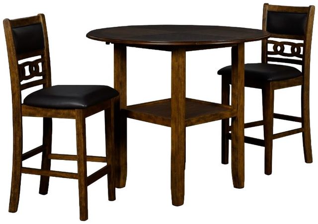 New Classic® Home Furnishings Gia 3-Piece Brown Counter Dining Set-0