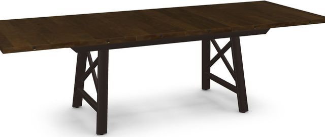 Amisco Customizable Lexington Dining Table with Two Extensions and Decorative Bolts-1