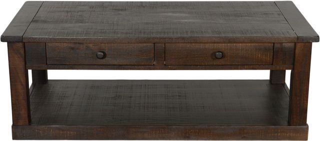 Sunny Designs™ Homestead Tobacco Leaf Coffee Table with Casters-3