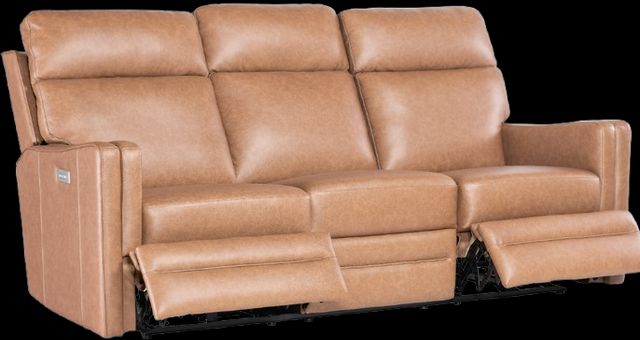 Hooker® Furniture MS Twain Fawn Power Reclining Sofa with Power Headrest and Lumbar-1