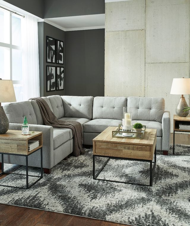 Signature Design by Ashley® Edlie 5-Piece Pewter Sectional-4