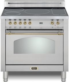 Lofra® Dolcevita 36" Stainless Steel Pro Style Induction Range