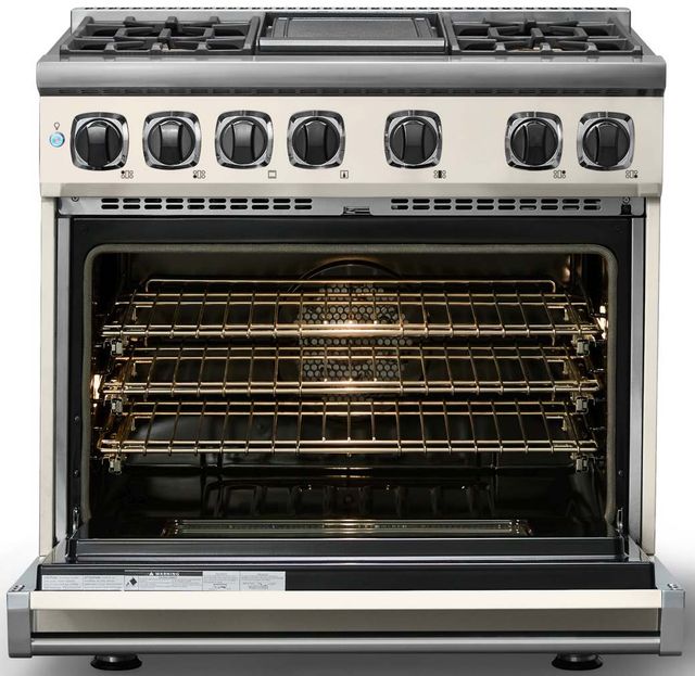 Viking® 7 Series 36" Pure White Pro Style Dual Fuel Range with Griddle-1