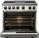 Viking® 7 Series 36" Pure White Pro Style Dual Fuel Range with Griddle-1