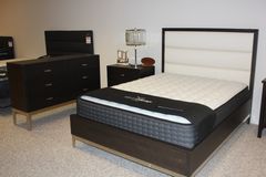 Durham Furniture Defined Distinction Autumn Wind Queen Upholstered Bed - Dresser & Nightstand come free with Bed