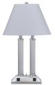 Cal® Lighting & Accessories Chrome/White Desk Lamp-0