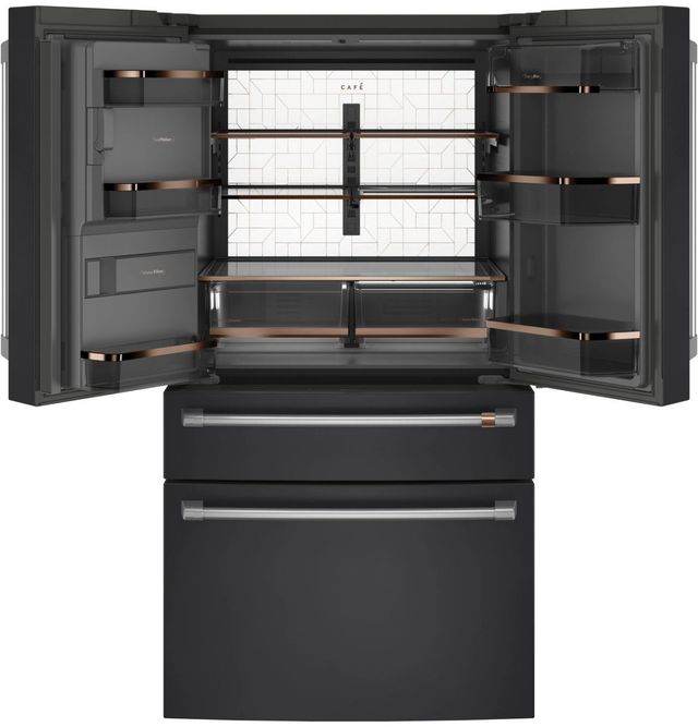 Café™ 36" 22.3 Cu. Ft. Matte Black Counter Depth French Door Refrigerator-1