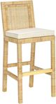TOV Furniture Amara Cream/Natural Rattan Bar Stool-0