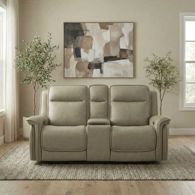 Liberty Furniture Cora Aline Cashmere Triple Power Zero Gravity Reclining Loveseat with Console-1