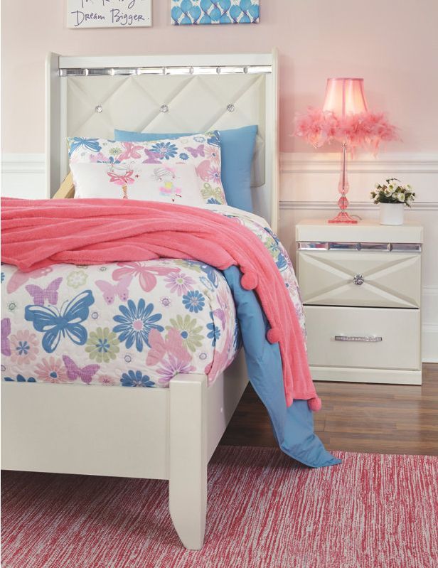 Signature Design by Ashley® Dreamur Champagne Twin Panel Bed-1