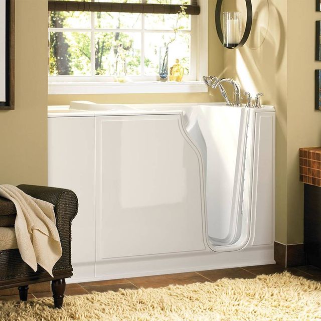 American Standard Value Series White Alcove Walk-In Air Bathtub-3