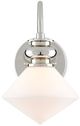 Currey & Company Rycroft Polished Nickel/White Wall Sconce-2