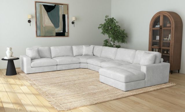 Elements International Arizona 6-Piece Steno Stone Right-Arm Facing Sectional and Chaise-1