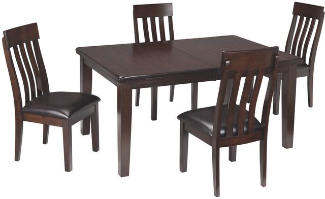 Signature Design by Ashley® Haddigan 5-Piece Dark Brown Dining Room Table Set-0