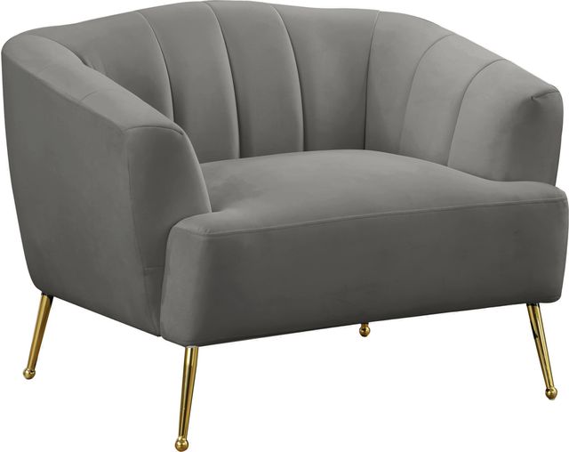 Meridian Furniture Tori Grey Velvet Chair-0
