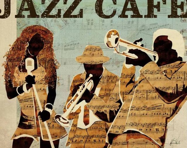 Classy Art Jazz Cafe by Kyle Mosher Wall Art-1