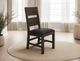 International Furniture Direct Teak Stained Dark Dining Side Chair-1