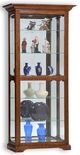 American Heartland Manufacturing Oak Tall Slide-Entry Curio-0