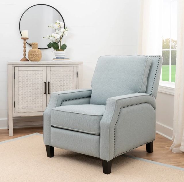 Powell® Portico Ice Blue Manual Recliner-3