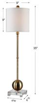 Uttermost® Laton Brushed Brass Buffet Lamp-2