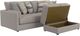 Jackson Furniture Trevor 3-Piece Nickel Small Spaced Sectional with Storage Ottoman-1