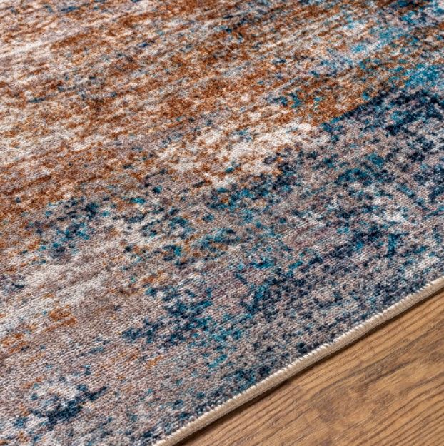 Surya Jefferson Blue/Brown/Taupe 4'x6' Area Rug-4