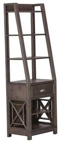 Liberty Furniture Heatherbrook 3-Piece Ash/Charcoal Complete Desk Set-3