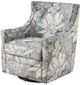 Olliix by Madison Park Blue Multi Alana Curve Back Swivel Glider Chair-1