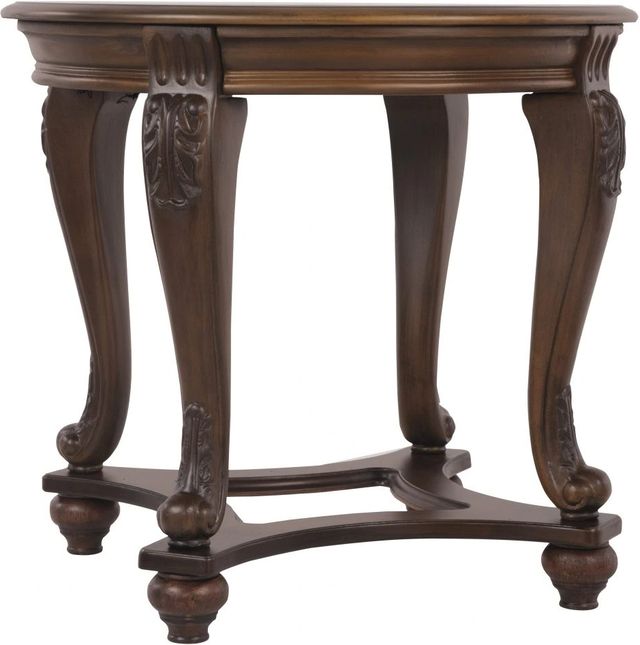 Signature Design by Ashley® Norcastle Dark Brown Round End Table-0